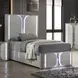 Cleburne Light Gray Youth Panel Bedroom Set with LED