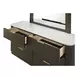 Merthyr Dark Walnut and White 6 Drawer Dresser
