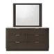 Merthyr Dark Walnut and White 6 Drawer Dresser