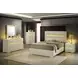 Lucida Beige Upholstered Panel Bedroom Set with LED