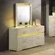 Lucida Beige 6 Drawer Dresser with LED