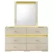 Lucida Beige Upholstered Panel Bedroom Set with LED