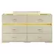 Lucida Beige Upholstered Panel Bedroom Set with LED