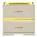Lucida Beige Upholstered Panel Bedroom Set with LED