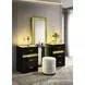 Lucida Black Vanity Set with Stool and LED