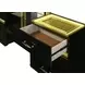 Lucida Black Vanity Set with Stool and LED