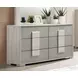 Lincolt White Wash and Stone Gray 6 Drawer Dresser