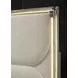Sheridan Dark Walnut and White Queen Panel Bed with LED Light