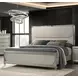 Sheridan Dark Walnut and White Queen Panel Bed with LED Light