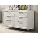 Lareina Pearl White Youth Panel Bedroom Set with Trundle