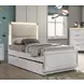 Lareina Pearl White Youth Panel Bedroom Set with Trundle