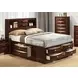 Zosimo Dark Cherry Storage Platform Bedroom Set