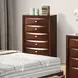 Zosimo Dark Cherry Storage Platform Bedroom Set