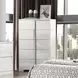 Sinistra White Platform Bedroom Set with LED Light