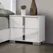 Sinistra White Platform Bedroom Set with LED Light