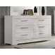 Whitby White Panel Bedroom Set with LED Light