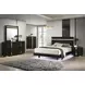 Lillestrom Black and Gold Full Platform Bed with Underbed LED Light