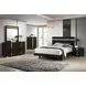 Lillestrom Black and Gold Full Platform Bed with Underbed LED Light