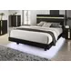 Lillestrom Black and Gold Full Platform Bed with Underbed LED Light