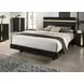 Lillestrom Black and Gold Full Platform Bed with Underbed LED Light