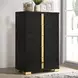 Lillestrom Black and Gold 5 Drawer Chest