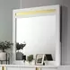 Lillestrom White and Gold Panel Bedroom Set with Underbed LED Light