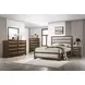 Caerwys Brown and Light Gray Upholstered Panel Bedroom Set