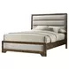 Caerwys Brown and Light Gray Upholstered Panel Bedroom Set