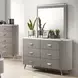 Aldridge Light Gray 6 Drawer Dresser