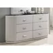 Aldgate Light Gray 6 Drawer Dresser