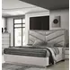 Ventnor Gray Upholstered Platform Bedroom Set with LED Light