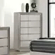 Ventnor Gray Upholstered Platform Bedroom Set with LED Light