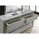 Ventnor Gray Upholstered Platform Bedroom Set with LED Light
