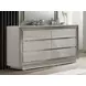 Ventnor Gray Upholstered Platform Bedroom Set with LED Light