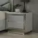 Ventnor Gray Upholstered Platform Bedroom Set with LED Light