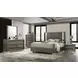 Leyland Dark Gray Low Profile Bedroom Set with LED Light
