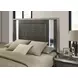 Leyland Dark Gray Low Profile Bedroom Set with LED Light