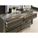 Leyland Dark Gray Low Profile Bedroom Set with LED Light