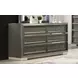 Leyland Dark Gray Low Profile Bedroom Set with LED Light