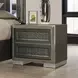 Leyland Dark Gray Low Profile Bedroom Set with LED Light