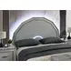 Cassiopeia Metallic Gray Queen Platform Bed with LED Light