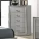 Cassiopeia Metallic Gray Panel Bedroom Set