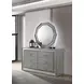 Cassiopeia Metallic Gray 6 Drawer Dresser