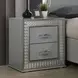 Cassiopeia Metallic Gray Panel Bedroom Set