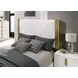 Basildon White and Gold King Poster Bed