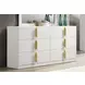 Basildon White and Gold Poster Bedroom Set