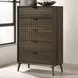 Chalfont Dark Brown Upholstered Panel Bedroom Set with Wall Panel