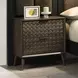 Chalfont Dark Brown Upholstered Panel Bedroom Set with Wall Panel
