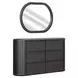 Hildesheim Black 6 Drawer Dresser