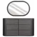 Hildesheim Black Fluted Panel Bedroom Set